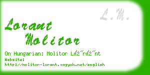 lorant molitor business card